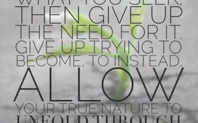 Striving is Unnecessary