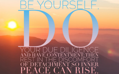 Detachment, Discomfort and Inner Peace